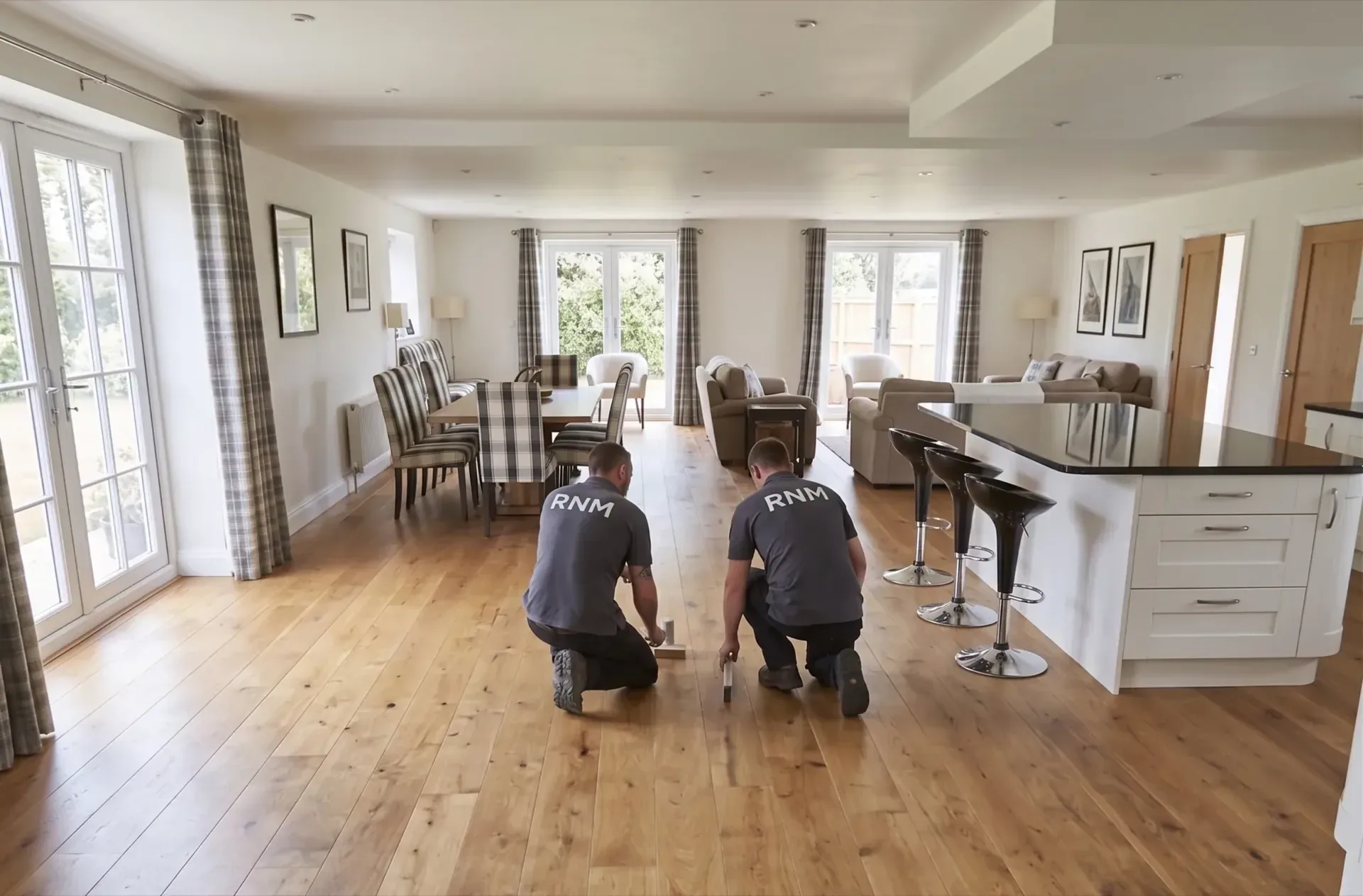 Pose de parquet contrecollé de qualité dans un appartement de Meaux